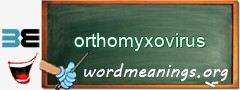 WordMeaning blackboard for orthomyxovirus